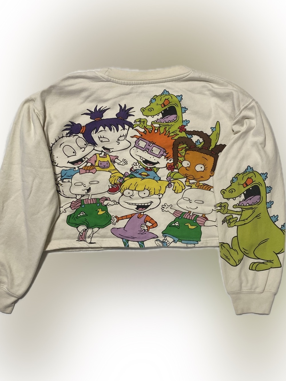 Vintage Nickelodeon Rugrats Crewneck Sweatshirt - Cream with Multi-Color Graphic